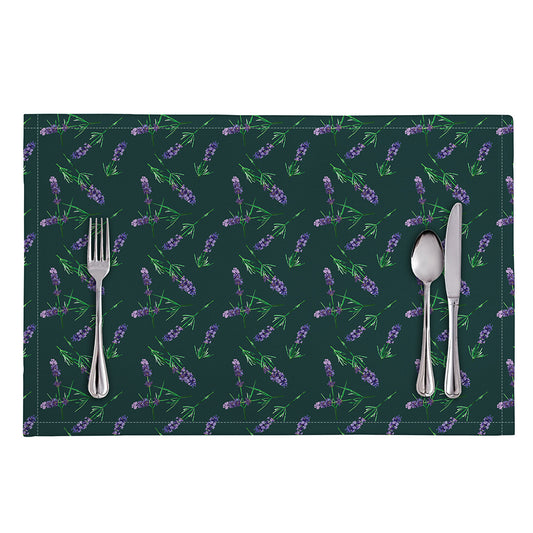 Purple Lavender Pattern Print Placemat