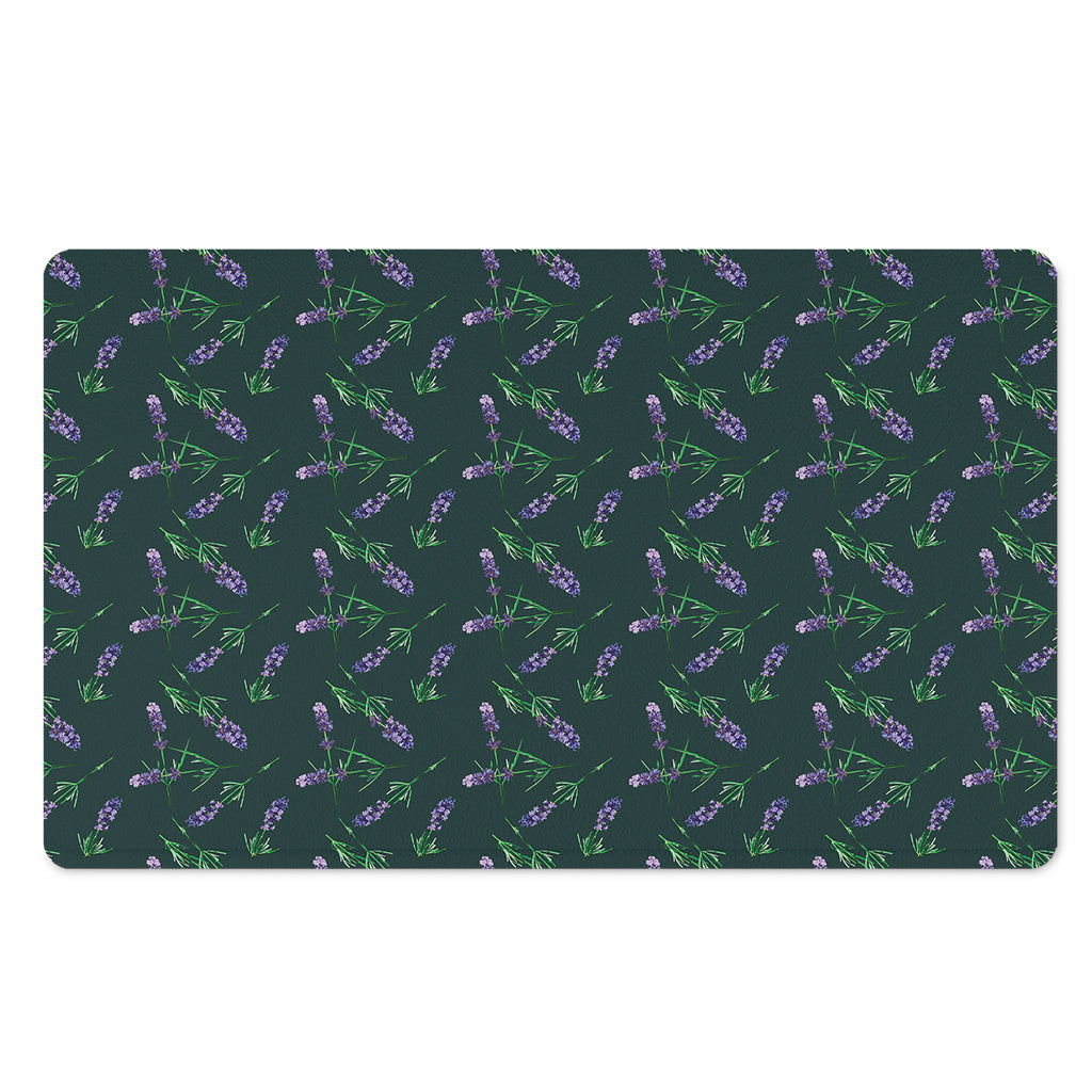 Purple Lavender Pattern Print Polyester Doormat