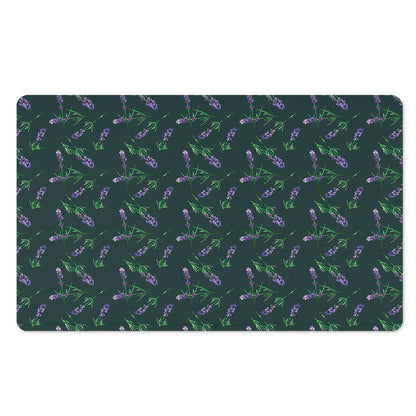 Purple Lavender Pattern Print Polyester Doormat