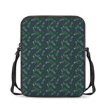 Purple Lavender Pattern Print Rectangular Crossbody Bag