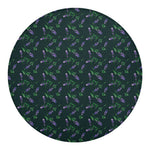 Purple Lavender Pattern Print Round Blanket