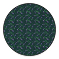 Purple Lavender Pattern Print Round Floor Mat