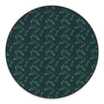 Purple Lavender Pattern Print Round Floor Mat