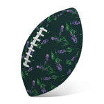 Purple Lavender Pattern Print Rugby Ball