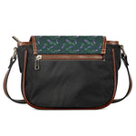Purple Lavender Pattern Print Saddle Bag