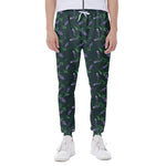 Purple Lavender Pattern Print Scuba Joggers