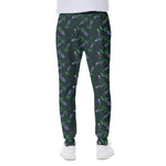 Purple Lavender Pattern Print Scuba Joggers