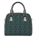 Purple Lavender Pattern Print Shoulder Handbag