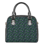Purple Lavender Pattern Print Shoulder Handbag