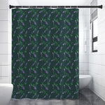 Purple Lavender Pattern Print Shower Curtain