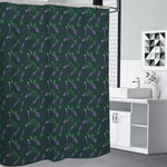 Purple Lavender Pattern Print Shower Curtain