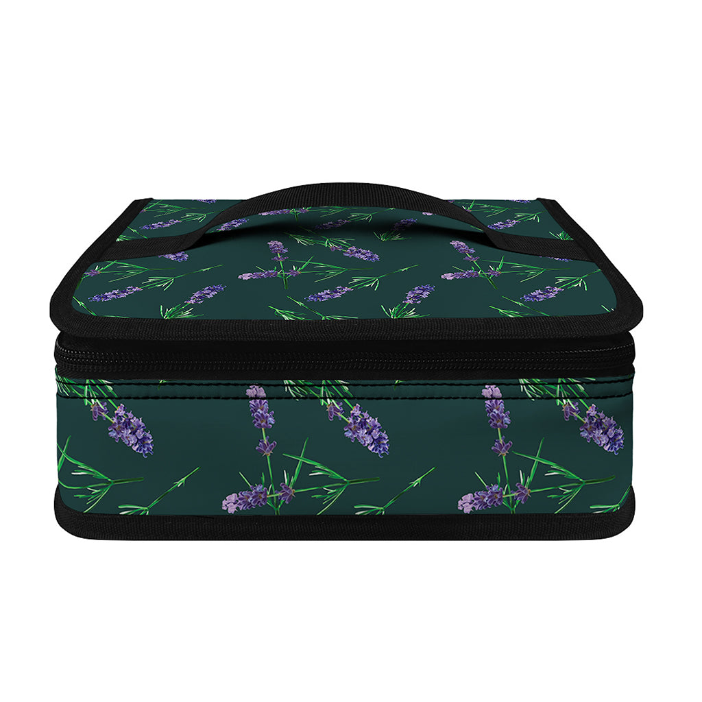 Purple Lavender Pattern Print Small Lunch Bag