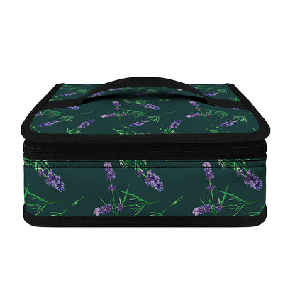 Purple Lavender Pattern Print Small Lunch Bag
