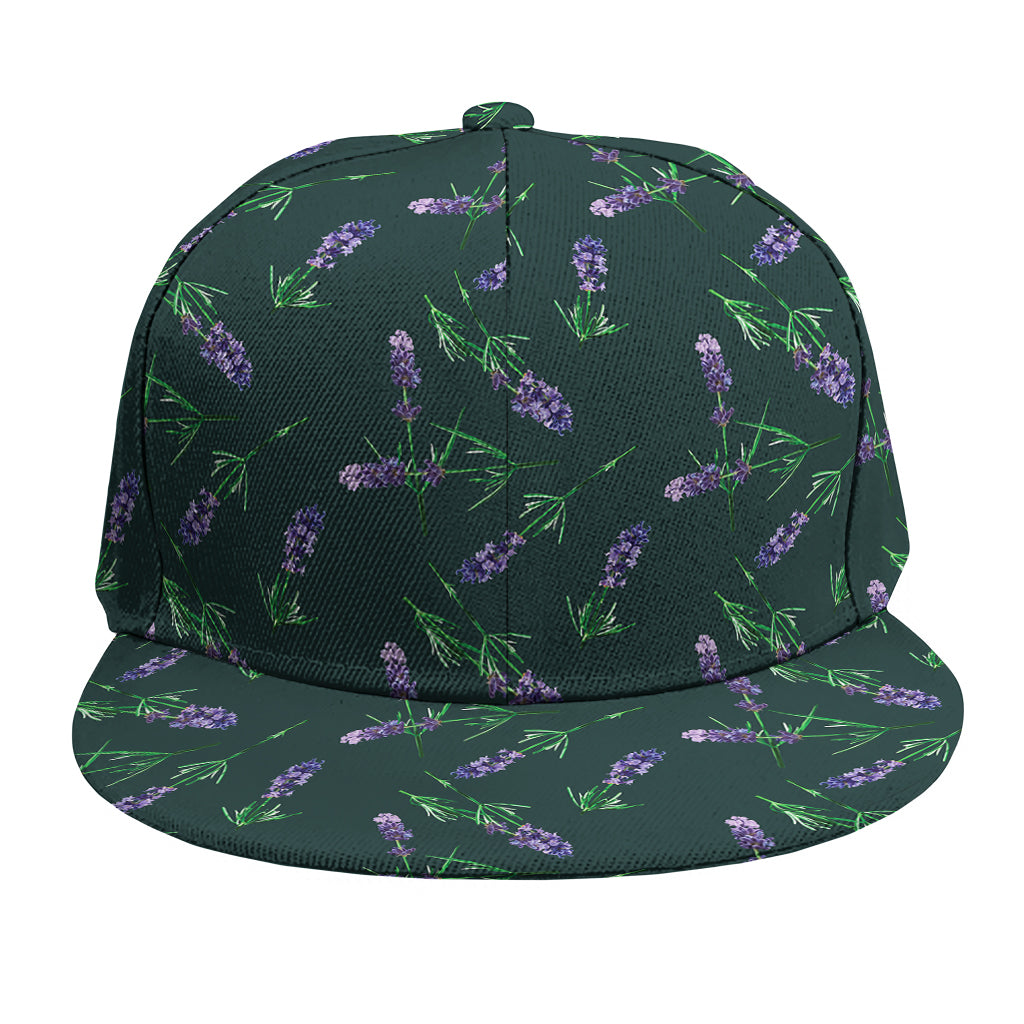Purple Lavender Pattern Print Snapback Cap