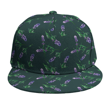 Purple Lavender Pattern Print Snapback Cap
