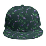 Purple Lavender Pattern Print Snapback Cap