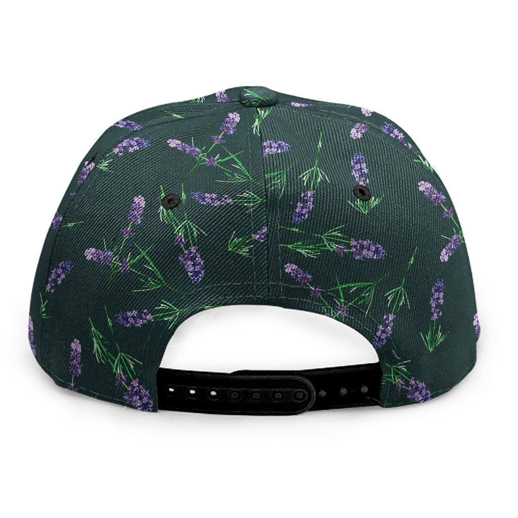 Purple Lavender Pattern Print Snapback Cap