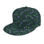 Purple Lavender Pattern Print Snapback Cap