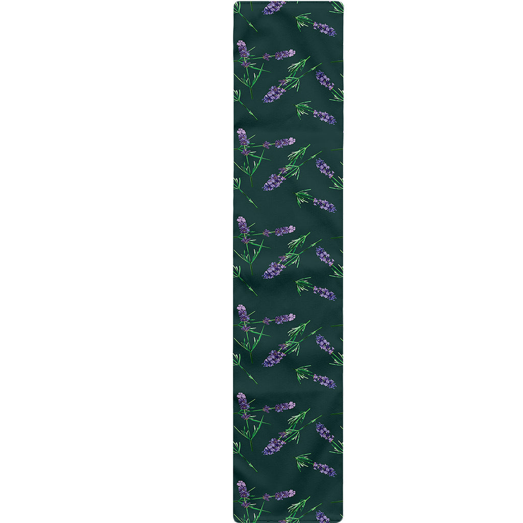 Purple Lavender Pattern Print Table Runner