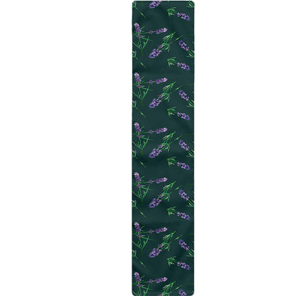 Purple Lavender Pattern Print Table Runner
