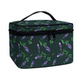 Purple Lavender Pattern Print Travel Makeup Bag
