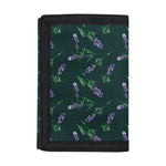Purple Lavender Pattern Print Trifold Wallet
