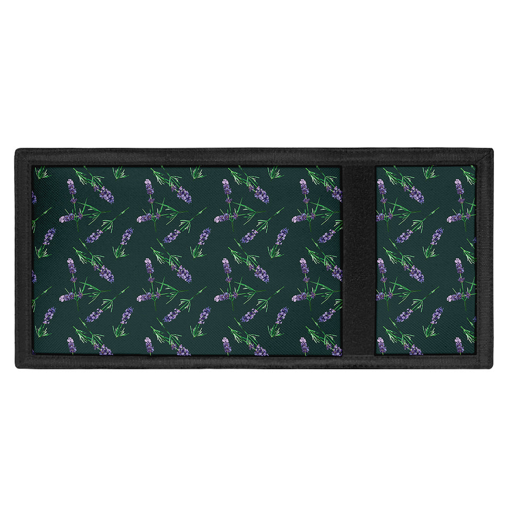 Purple Lavender Pattern Print Trifold Wallet