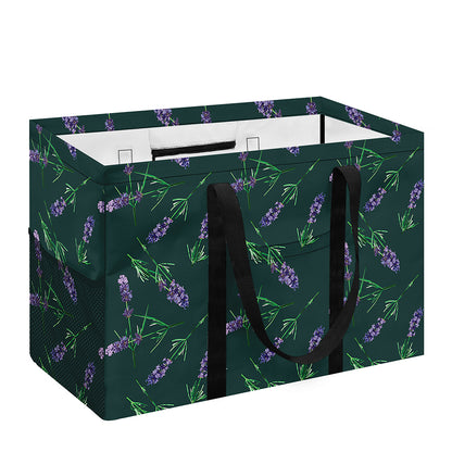 Purple Lavender Pattern Print Utility Tote Bag