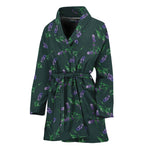 Purple Lavender Pattern Print Women's Bathrobe