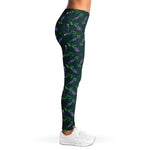 Purple Lavender Pattern Print Women's Leggings