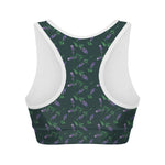 Purple Lavender Pattern Print Women's Sports Bra