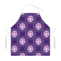 Purple Leo Zodiac Pattern Print Adjustable Apron