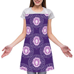 Purple Leo Zodiac Pattern Print Adjustable Apron