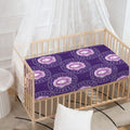 Purple Leo Zodiac Pattern Print Baby Crib Sheet