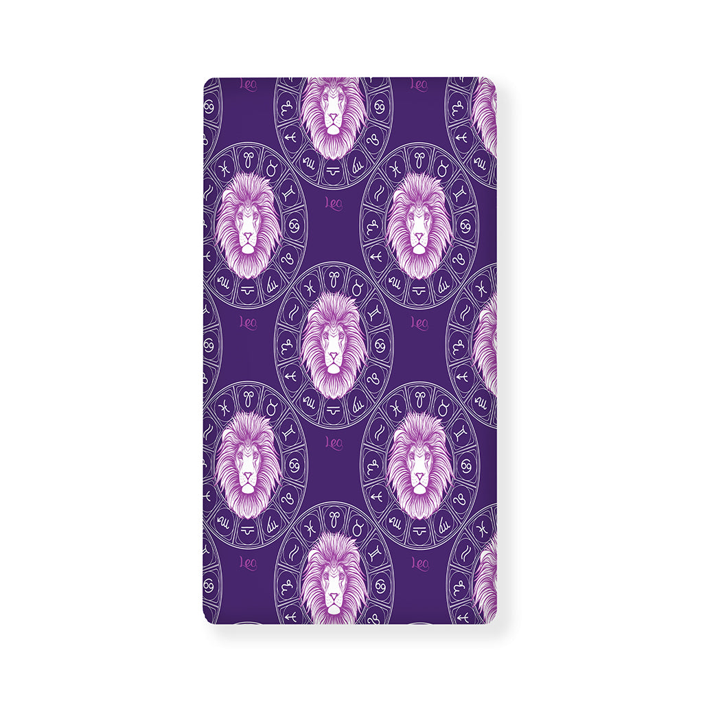 Purple Leo Zodiac Pattern Print Baby Crib Sheet