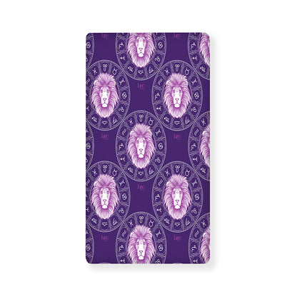 Purple Leo Zodiac Pattern Print Baby Crib Sheet