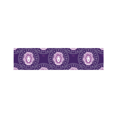 Purple Leo Zodiac Pattern Print Bed Runner