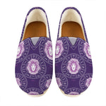 Purple Leo Zodiac Pattern Print Casual Shoes