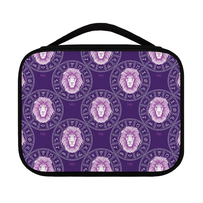 Purple Leo Zodiac Pattern Print Classic Bible Case