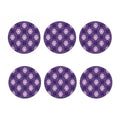 Purple Leo Zodiac Pattern Print Coaster Set