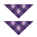 Purple Leo Zodiac Pattern Print Dog Bandana