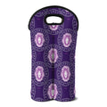 Purple Leo Zodiac Pattern Print Double Neoprene Wine Tote