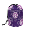 Purple Leo Zodiac Pattern Print Drawstring Makeup Bag