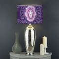 Purple Leo Zodiac Pattern Print Drum Lamp Shade