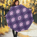 Purple Leo Zodiac Pattern Print Foldable Umbrella