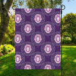Purple Leo Zodiac Pattern Print Garden Flag
