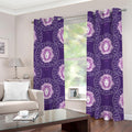 Purple Leo Zodiac Pattern Print Grommet Curtains