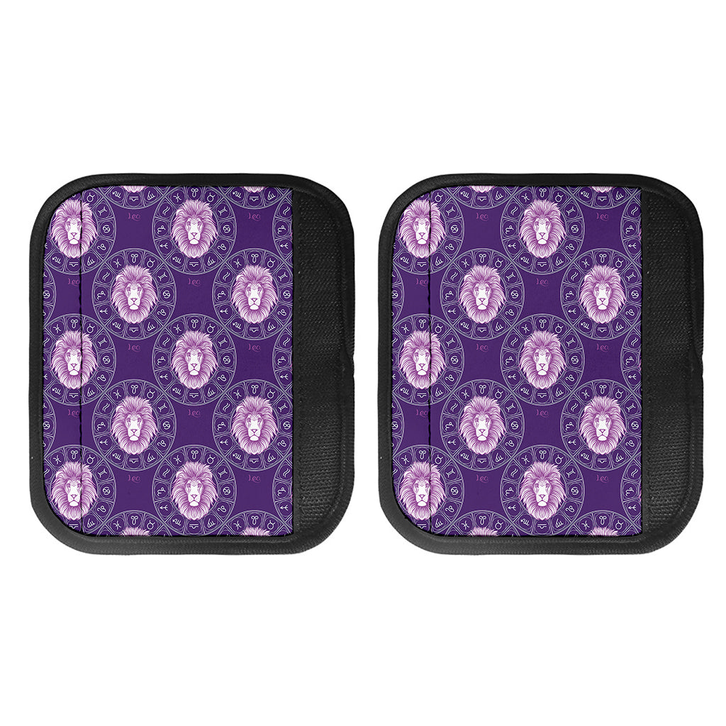 Purple Leo Zodiac Pattern Print Handle Covers