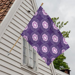 Purple Leo Zodiac Pattern Print House Flag