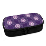 Purple Leo Zodiac Pattern Print Insulin Cooler Travel Case
